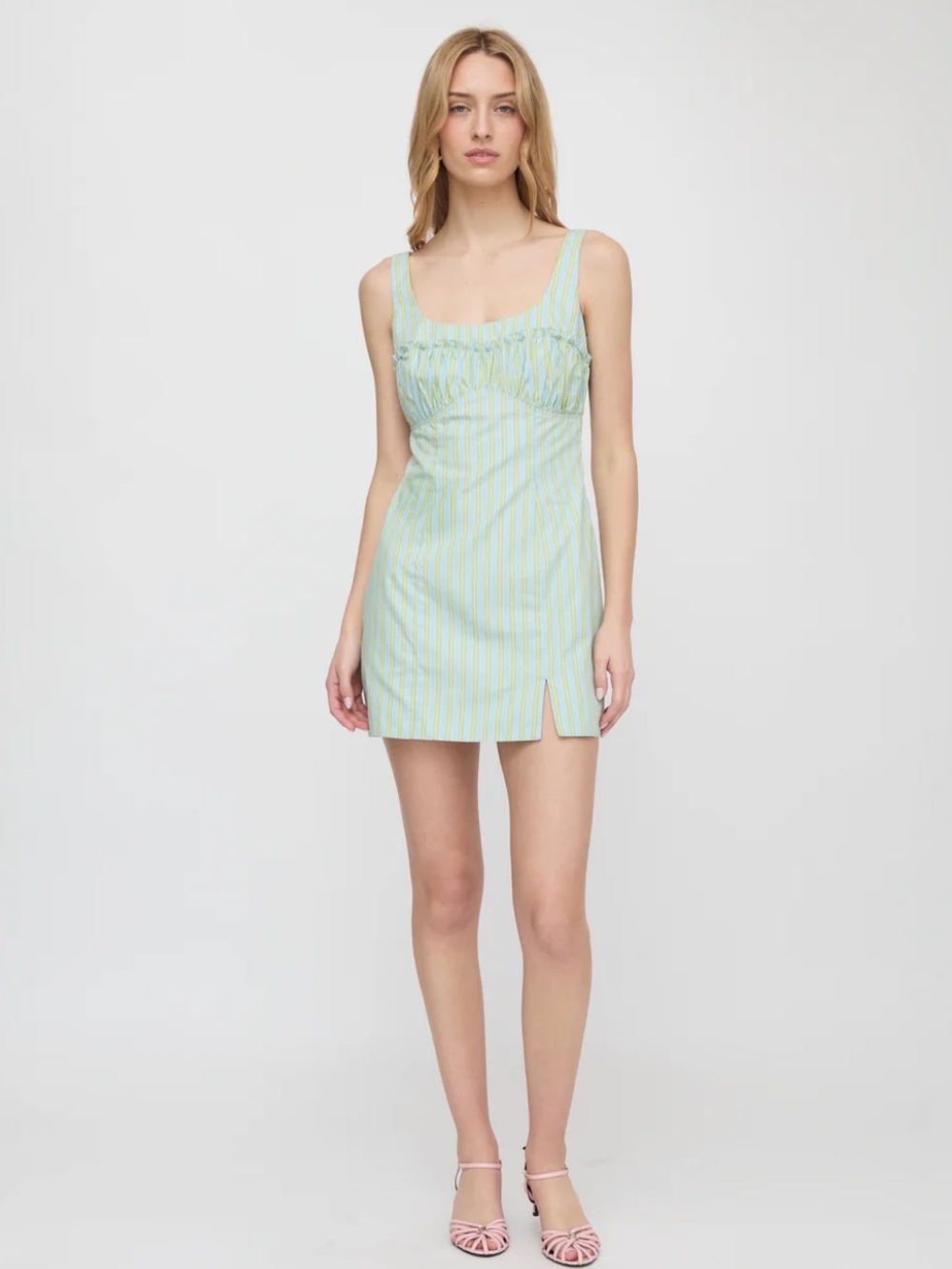 Hill House Home The Eviana Dress in Blue/Green Stripe Size XL - Picture 4 of 8